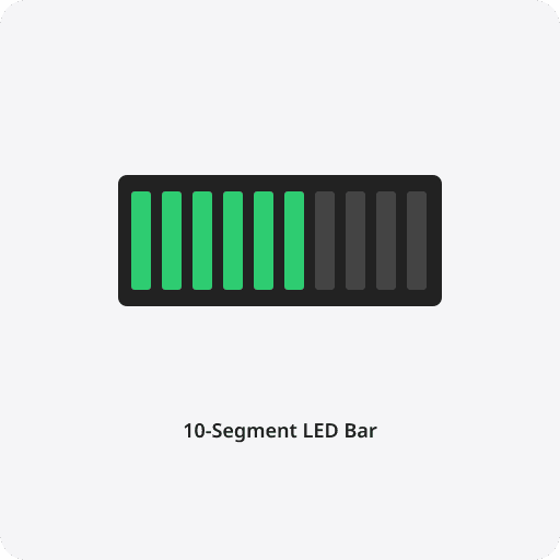10-segment LED bar graph